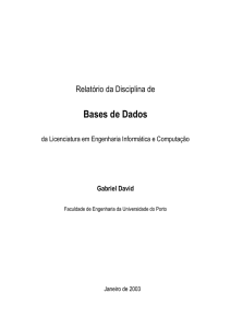 Relatório da Disciplina de Base de Dados
