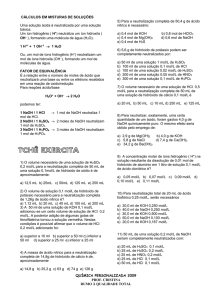 1) O volume necessário de uma solução de H2SO4 0