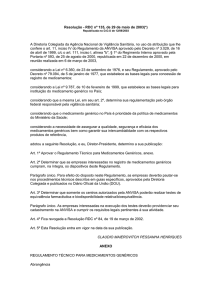 Resolução - RDC nº 135, de 29 de maio de 2003(*) Republicada no