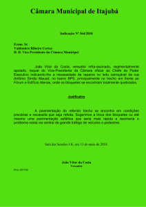 Câmara Municipal de Itajubá Indicação Nº 364/2010 Exmo. Sr