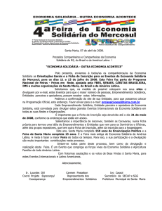 carta convite - Red de Economía Alternativa y Solidaria