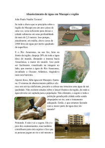 Abastecimento de água em Macapá e região