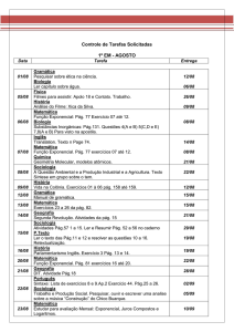 Controle de Tarefas Solicitadas 1º EM