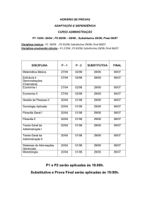 Provas Dependência e Adaptação ADMINISTRAÇÃO 2017