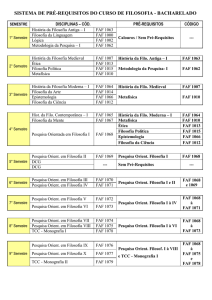 Sistema de Pré-Requisitos – Bacharelado