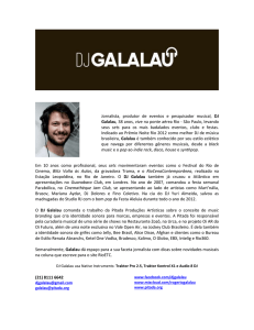 Jornalista, produtor de eventos e pesquisador musical, DJ Galalau