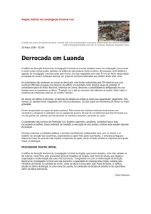 Angola: Edifício de Investigação Criminal ruiu