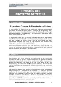 proyecto de tesina - Master en Comercio y Finanzas Internacionales