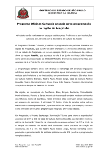 VIRADA CULTURAL PAULISTA CHEGA A 30 CIDADES DO