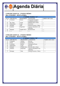 e UNIDADE ILHOTAS – ENSINO MÉDIO DIA: 23/10/2015 – SEXTA
