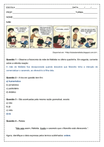 Interpretação de texto: Tira Mafalda – 8º ano – Com