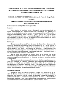 a cartografia na 5ª. série do ensino fundamental