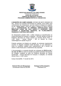aviso - Prefeitura de Campo Grande