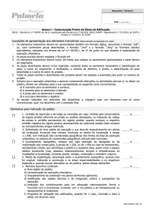 Comunicação Prévia - Anexo I - Câmara Municipal de Palmela