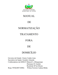 Manual do TFD - Secretaria de Estado da Saúde da Paraíba