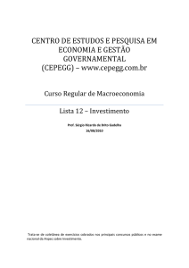 Capítulo 12 – Investimento - Sérgio Ricardo de Brito Gadelha