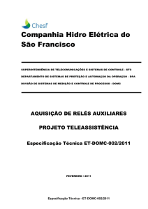 especificação técnica – et-domc-00x/2011