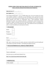 Formulário unificado para solicitação de