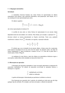 I - A linguagem matemática - MTM