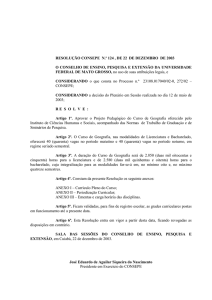 resolução consepe n.º 124 , de 22 de dezembro de 2003