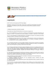 Legislação LEI Nº 10.167, de 24 de janeiro de 2007 (Porto Alegre