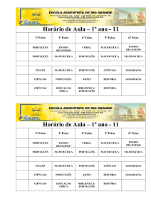 Horário de Aula – 5º ano C