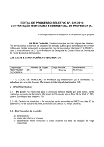 edital de geografia 021  - Prefeitura Municipal de São Miguel