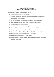 atividade de revisão filosofia 8 serie 2 2012