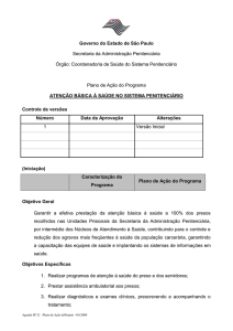 Plano de Ação do Programa - SAP - Governo do Estado de São Paulo