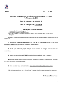 Língua Portuguesa - Colégio Santo Ivo