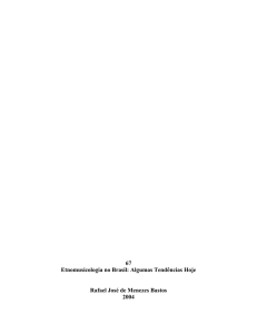 Etnomusicologia no Brasil: Algumas Tendências, Hoje