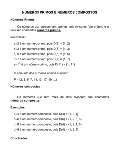 números primos e números compostos