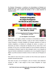 Os Estudos Portugueses e Lusófonos da Universidade de Montreal