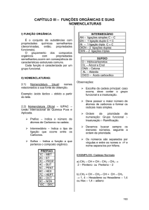 CAPÍTULO III – FUNÇÕES ORGÂNICAS E SUAS