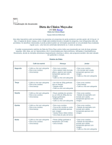 Dieta da Clínica Mayo - LIVROS SAUDE E BEM ESTAR [PDF