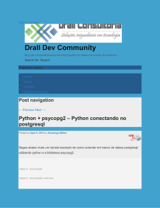 Python + psycopg2 - Python conectando no postgresql : Drall Dev
