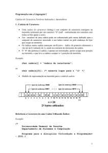 Fun&ccedil;&otilde;es que Manipulam Cadeias de Caracteres