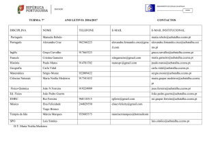 TURMA: 7º ANO LETIVO: 2016/2017 CONTACTOS DISCIPLINA