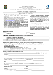 Formulário de inscrição - PGMP