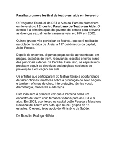 Paraíba promove festival de teatro em aids em fevereiro