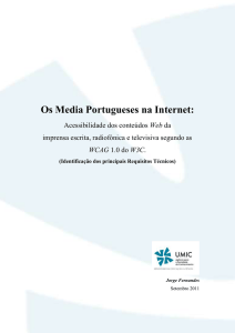 Os Media Portugueses na Internet