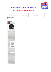 Clipping Geral - Partido da República