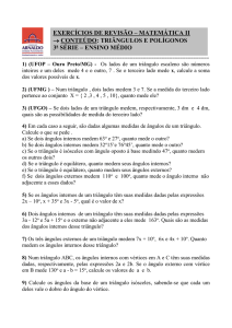 1) (UFOP – Ouro Preto/MG) - Os lados de um triângulo escaleno são