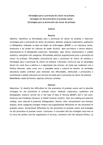 Estratégias para a prevenção do câncer de próstata