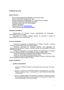 curriculum vitae - Universidade dos Açores