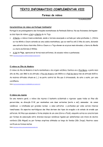 TurmaMista2009 Características do relevo em Portugal Continental