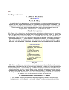 A Dieta de Atkins - DIETAS E SAÚDE(1) - BRASILTECA