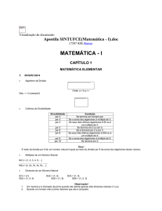 Apostila SINTUFCE(Matemática - I) - APOSTILAS