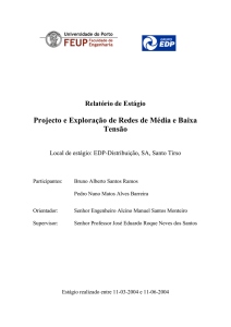 Relatório de Estágio Projecto e Exploração de Redes de Média e
