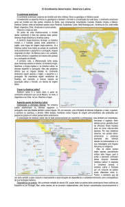O Continente Americano: América Latina